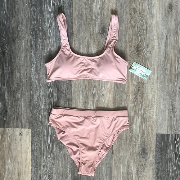NWT Envya (Fashion Nova) Jalen Solid Bikini in Blush size M - Picture 1 of 6